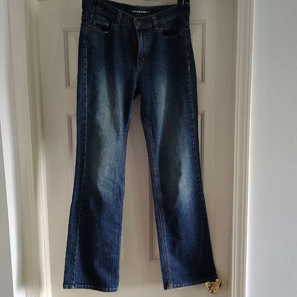 Dkny Blue Bootcut Jeans with Classic Indigo Wash